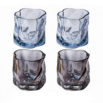 Набор стаканов тм MILLIMI Мята, 180мл, стекло, 4 шт