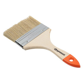 ЕРМАК Кисть малярная плоская "Стандарт" нат. щетина 4" (100мм)
