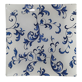 Узоры Блюдо квадратное 20см, стекло