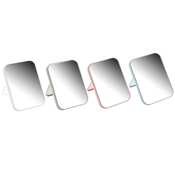 Зеркало настольное тм ЮНИLOOK пластик, стекло, 13х18см, 4 цвета, ЗН19-1