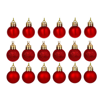 СНОУ БУМ Набор шаров 3 см, 18 шт, красный, 26-97