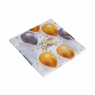 Набор салфеток бумажных тм Fntastic, 12 шт Happy birthday! 33x33 см