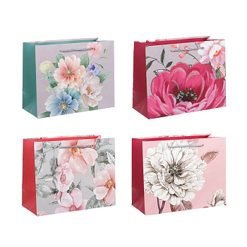 Пакет тм Fntastic подарочный, 18x23x10см, глиттер, бумага, арт.28, 4 дизайна