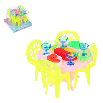 ИГРОЛЕНД Набор мебели и посуды для кукол, ABS, 12х12х9см