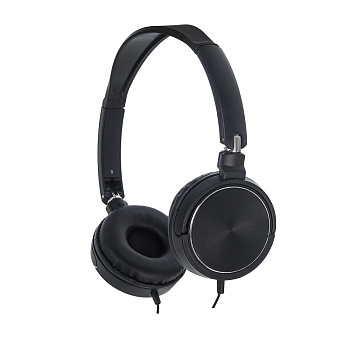 Наушники проводные накладные FORZA SonicWave, поворотные, пластик, кабель 120 см, чёрный