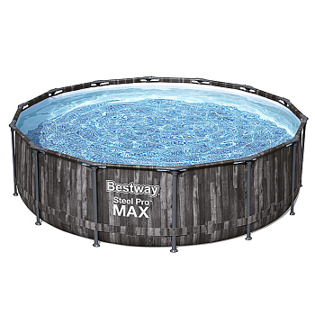 BESTWAY Круглый бассейн STEEL PRO MAX, фильтр-насос, лестница, чехол, 427х107см, 5614Z