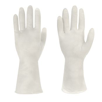 Перчатки хозяйственные ультра-прочные, тм VETTA, ПВХ, 60 гр, размер L, цвет белый, поливинилхлорид