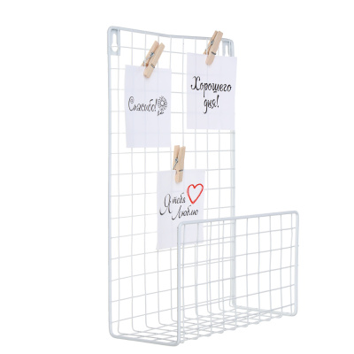 Полка настенная декоративная с открытками, 20х8х28 см, металл