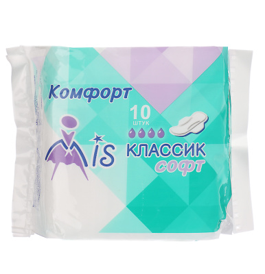 Прокладки гигиенические Mis классик софт, 4 капли, п/э, 10 шт