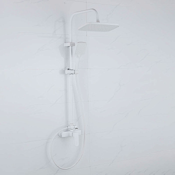 СоюзКран Душ сист с цинк смесит (картридж 35мм), верх 1 реж 300*200мм, ручн 3 реж 105*125мм, белый