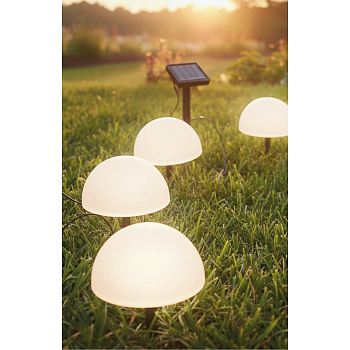 Светильник сад.на солн.батар. тм INBLOOM Полусфера, 5шт,15х16см,5LED,шампань,АА600mAh Ni-MH,1реж.,PP
