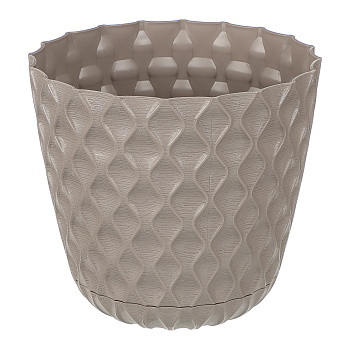 Горшок для цветов с поддоном "Wave", 2.5 л, d=17.5 см, микс цветов