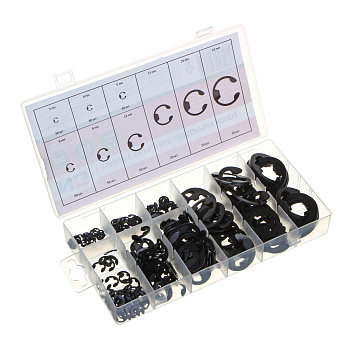 ЕРМАК Набор E-образных стопорных колец 300 предметов