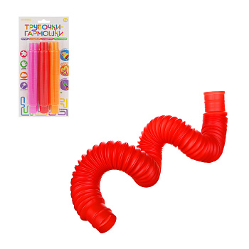 ИГРОЛЕНД Игрушка развивающая "Весёлые тянучки", PP, PE, 14х30см, 6 цветов