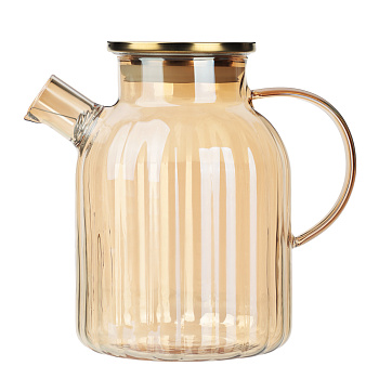 Чайник заварочный Голд тм SATOSHI 1,8л, стекло, нерж.сталь