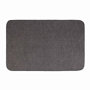 Коврик для ванной комнаты тм VETTA Canva, замша 260г/м², резина, 75х45см, серый
