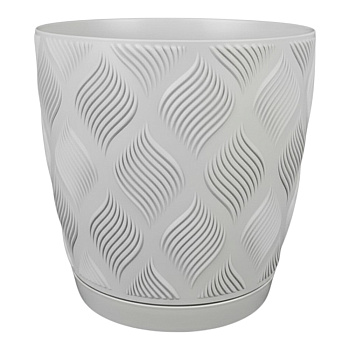 Горшок для цветов с поддоном "Мираж" 3,7л, d19,5см, цв.серый мусоон