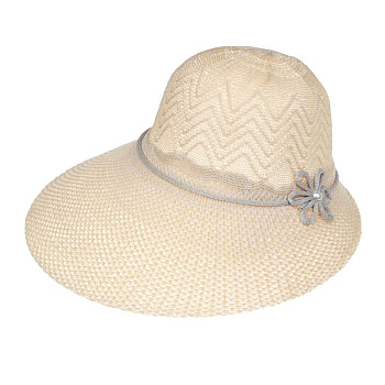GALANTE Шляпа женская, р.58, 100% полиэстер, бежевый, ВЛ25-30