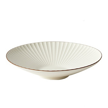 Салатник Лусия тм MILLIMI, 21,3см, фарфор, кремовый