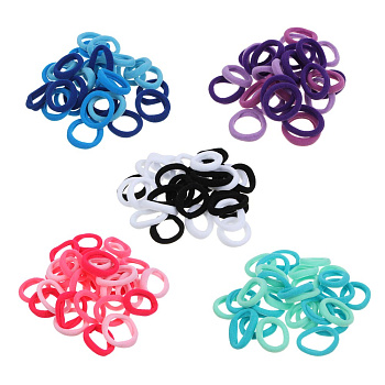 Резинки для волос ЮНИLOOK 30шт, d3,5см, полиэстер, 4-5 миксов цветов, ACS-88