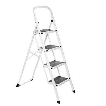 ЕРМАК Стремянка стальная (макс.нагрузка 150кг), 4 ступени, прорезиненные ступени