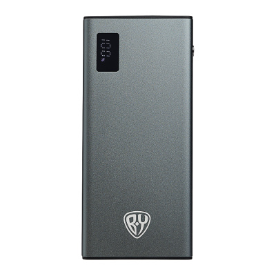 Аккумулятор мобильный BY Voyager, 10000 мАч, 1xUSB-A, 2xUSB-C, 20W, 3A, металл, серый