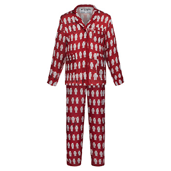 Пижама "Card" red, женская, красный с рисунком, разм. one size