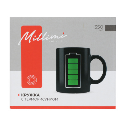 MILLIMI Батарейка Кружка 350мл с терморисунком, керамика