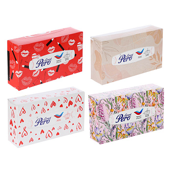 Салфетки универсальные бумажные GrandPero двухслойные, 4 дизайна, 100л