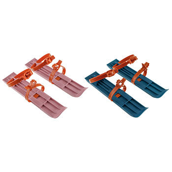 Мини-лыжи детские с пластиковыми ремешками, пластик, 7х36х1см, МЛ-1