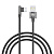Кабель для зарядки USB(A)-Type C, 36Вт BY Угловой, 1 м, 3A, нейлон, чёрный
