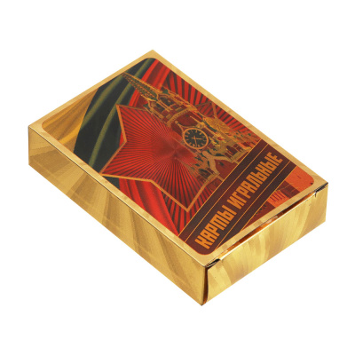 Карты пластиковые, золотые, "РОССИЯ", 5,7х8,7 см