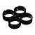 Кольца для шторы в ванную тм VETTA, 12шт, d 4,5 см, пластик, цвет черный