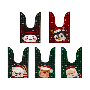 Набор подарочных мешков 20шт, 5 дизайнов, 13,5x22 см, пластик, арт.1