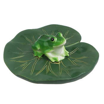 Фигурка для украшения пруда "Лягушка" тм INBLOOM, 11 см, ПВХ, полистоун