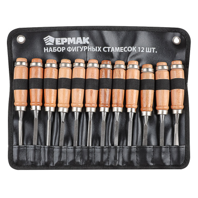 ЕРМАК Набор фигурных стамесок 12шт