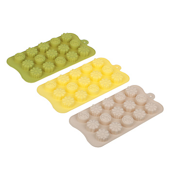 VETTA Форма силиконовая для шоколада и льда 15 ячеек, 21x10x1,6см "Шоколадка", 3 цвета