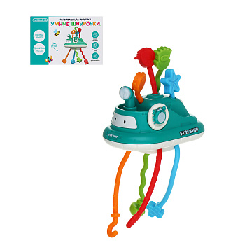 ИГРОЛЕНД Игрушка Развивающая "Умные шнурочки", ABS, TPR, 11, 2 дизайна