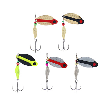 Блесна вращающаяся "Щукарь" тм AZOR FISHING, №4, 9 гр, 5 цветов