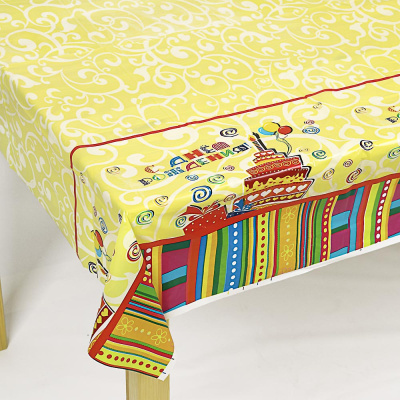 Скатерть праздничная тм Fntastic, 180х108см, полиэтилен, 30мкм, 2 вида