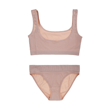 GALANTE Комплект:топ на широких лямках и трусы, р.42-44, 90%полиамид, 10%спандекс, бежевый, НБ25-18