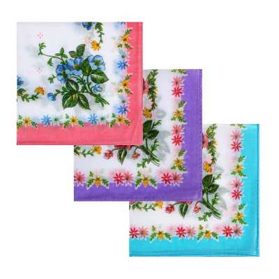 Набор носовых платков тм  GALANTE, 3шт, 100% хлопок, 28х28см, арт.GL-2904-3