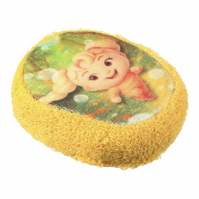 Мочалка-губка детская BY Русские Супергерои, размер 13x10x3см, пенополиуретан, 100% хлопок, 0+