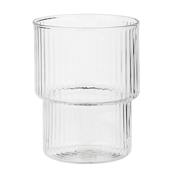 MILLIMI Стакан Астра 300 мл, стекло, рифленый