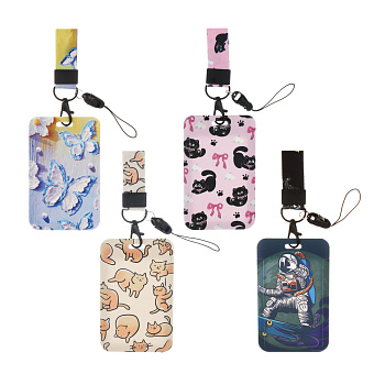 Чехол брелок для пропуска тм ЮL Funny на ленте, пластик, металл, 11х7см, 4 дизайна