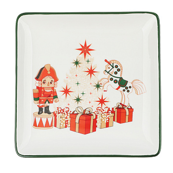 MILLIMI Щелкунчик Блюдо квадратное, 19х19х2см, керамика