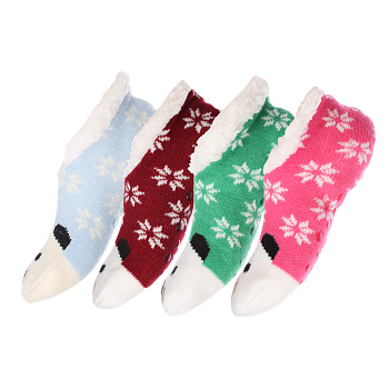 GALANTE Носки с иск.мехом укороченные, р.23-25, 93% полиэстер,7% эластан, цвета в ас-те