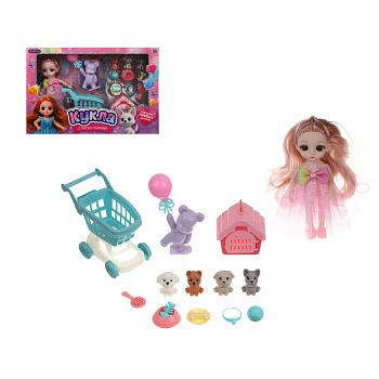 Кукла 14 см шарнирная с аксессуарами, PP, ABS, ИГРОЛЕНД, 3+, 1811-52