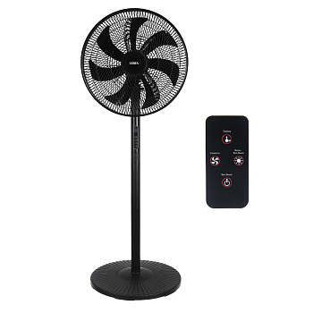 Вентилятор напольный тм LEBEN 40Вт, 8 скоростей, диаметр 41см, 220в, таймер, пульт ДУ, черный