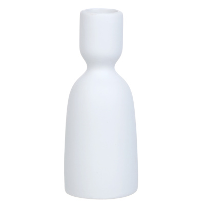 Подсвечник, 5,3х5,3х13,3см, керамика, цвет белый, арт.16